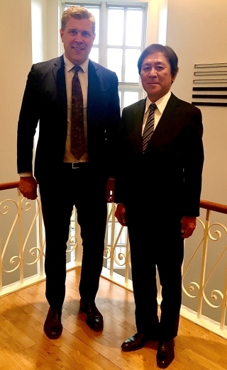 Ambassador Ozawa and  H.E. Mr. Bjarni Benediktsson
