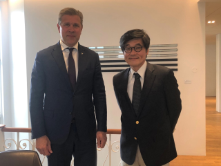 Ambassador Suzuki and H.E. Mr. Gudlaugur Thór Thórdarson